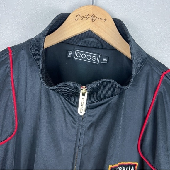 COOGI Vintage Embroidered Track Jacket Full Zip Bomber Black Red XXXL Streetwear - Picture 12 of 16
